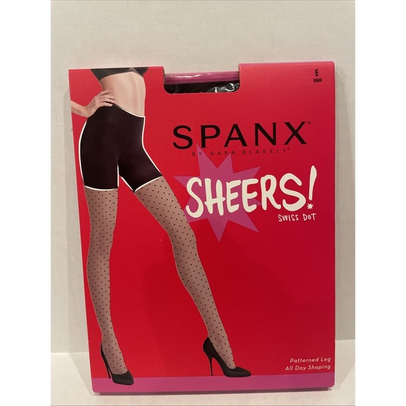 SPANX Other - Spanx Sheers Black Swiss Dot Size E New In Box